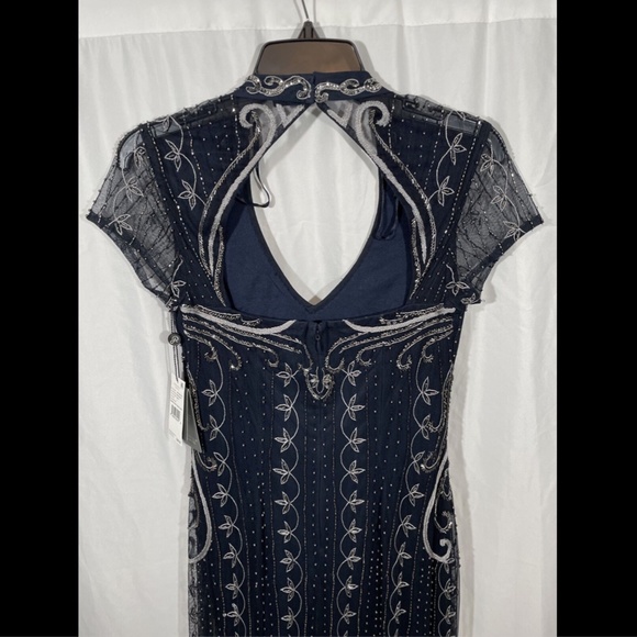 NWT Adrianna‎ Papell Beaded Short Sleeve Gown 2 - Picture 8 of 16